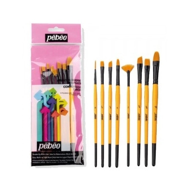 PEBEO SET-7 8’Lİ FIRÇA SETİ (YUV.DÜZ.KESİK.YELPAZE.YAN)