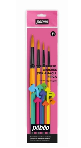 PEBEO SET-21 4LÜ YUVARLAK FIRÇA SETİ NO.2,5,8,12