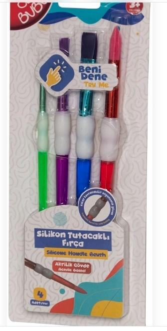 BU BU SİLİKON FIRÇA TUTACAKLI 4 LÜ
