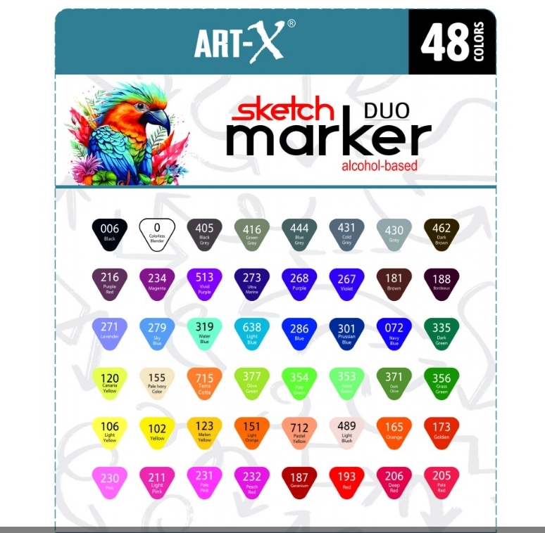 ART-X SKETCH MARKER DUO 48’Lİ SET