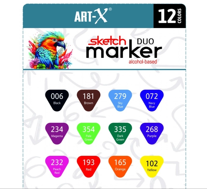 RİCH ART-X SKETCH MARKER DUO 12Lİ SET