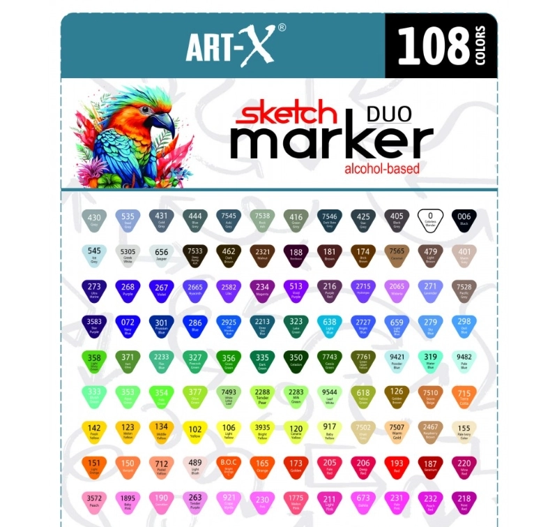 ART-X SKETCH MARKER DUO 108’Lİ SET
