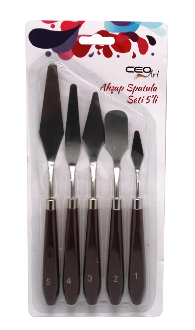 CEO ART AHŞAP SPATULA SETİ 5’Lİ