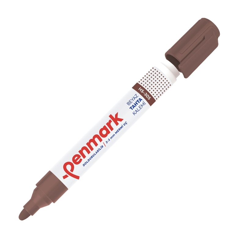 PENMARK DOLDURULABİLİR BEYAZ TAHTA KALEMİ KAHVERENGİ