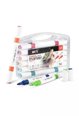 ART-X ACRYLIC MARKER DUO 12’Lİ SET