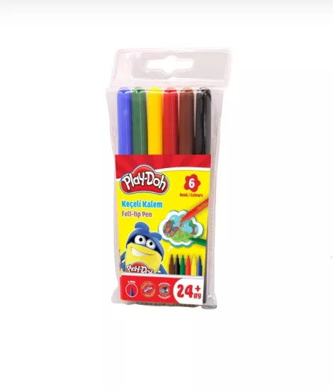 PLAY-DOH KEÇELİ KALEM 2 MM. 6 RENK (PVC)
