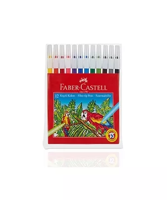FABER CASTELL KEÇELİ KALEM 12 RENK