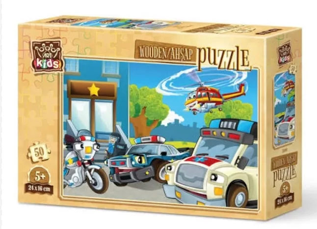 ART KİDS KORUYUCU EKİP 50 PARÇA AHŞAP PUZZLE