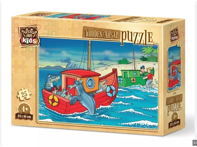 ART KİDS MUTLU FOK BALIKLARI 25 PARÇA AHŞAP PUZZLE