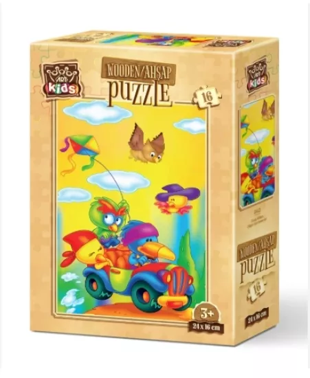 ART KİDS ÇILGIN UÇURTMACILAR 16 PARÇA AHŞAP PUZZLE