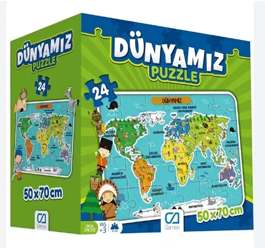 DÜNYAMIZ EĞİTİCİ PUZZLE - 24 PARÇA YER PUZZLE