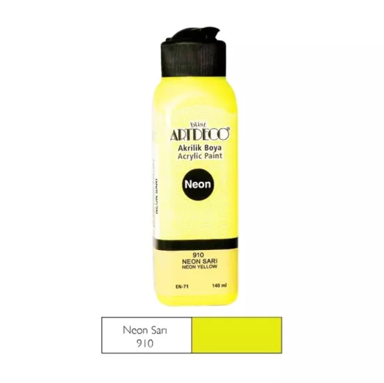 LİSANS ARTDECO AKRİLİK BOYA 140 ML NEON SARI