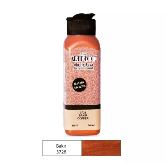 LİSANS ARTDECO AKRİLİK BOYA 140 ML BAKIR 3728
