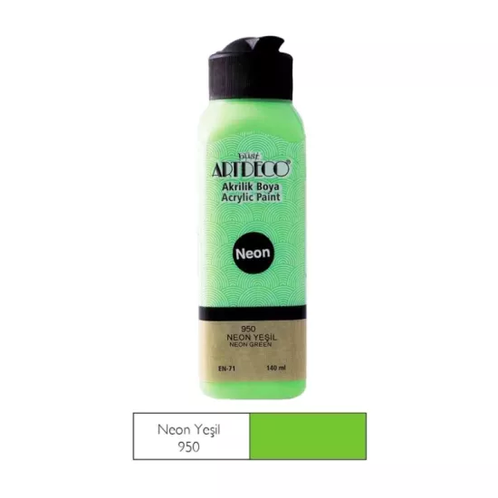 LİSANS ARTDECO AKRİLİK BOYA 140 ML NEON YEŞİL