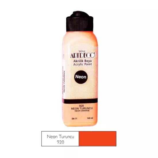 LİSANS ARTDECO AKRİLİK BOYA 140 ML NEON TURUNCU