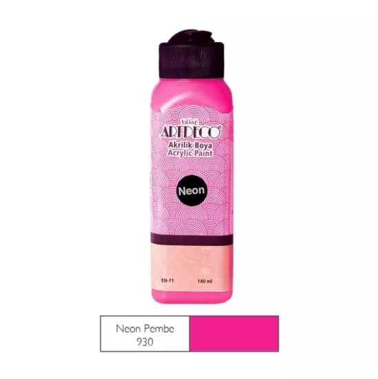 LİSANS ARTDECO AKRİLİK BOYA 140 ML NEON PEMBE