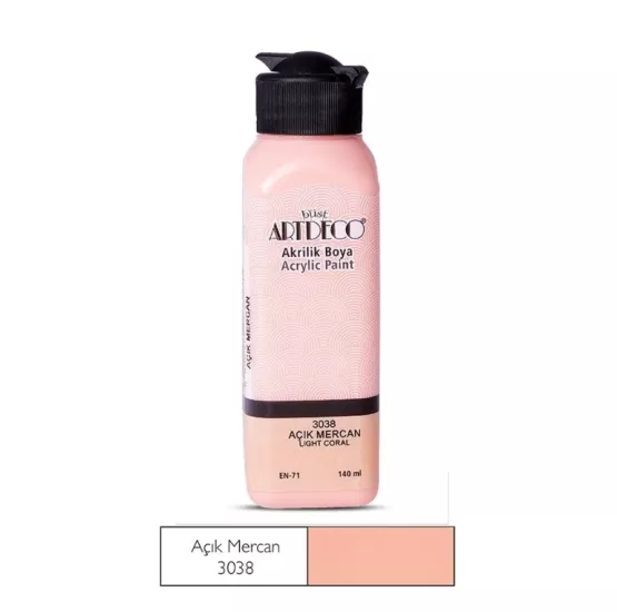 LİSANS ARTDECO AKRİLİK BOYA 140 ML AÇIK MERCAN