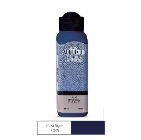 LİSANS ARTDECO AKRİLİK BOYA 140 ML MAVİ SİYAH
