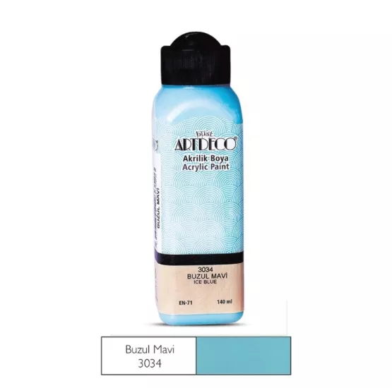 LİSANS ARTDECO AKRİLİK BOYA 140 ML BUZUL MAVİ