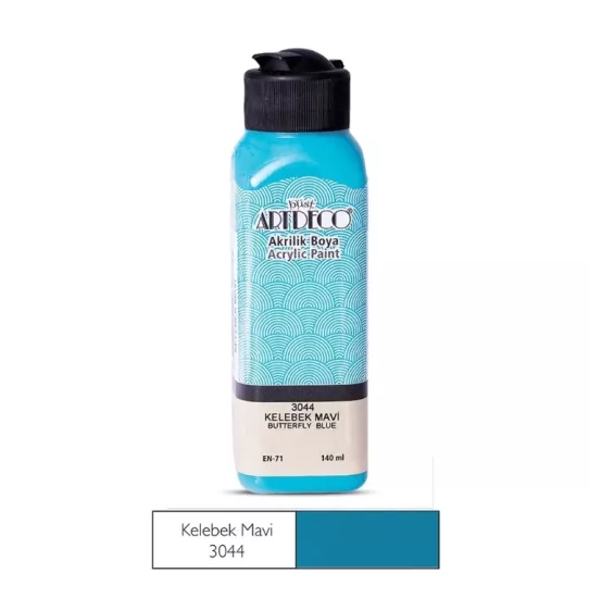 LİSANS ARTDECO AKRİLİK BOYA 140 ML KELEBEK MAVİ