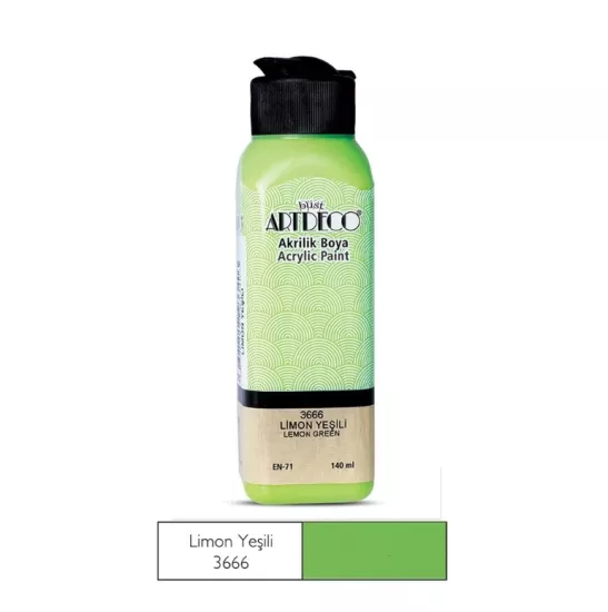 LİSANS ARTDECO AKRİLİK BOYA 140 ML LİMON YEŞİLİ