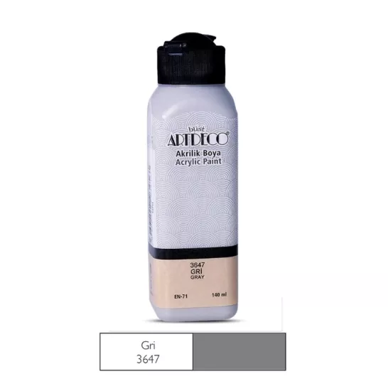 LİSANS ARTDECO AKRİLİK BOYA 140 ML GRİ