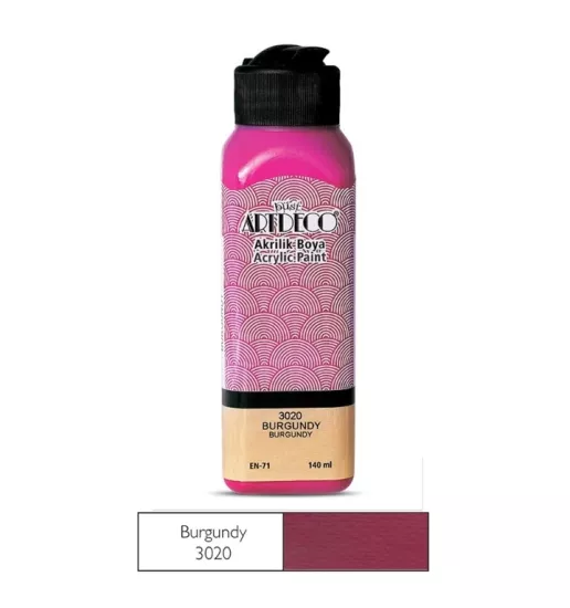 LİSANS ARTDECO AKRİLİK BOYA 140 ML BURGUNDY