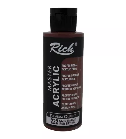 RİCH AKRİLİK BOYA 120 CC KIZIL KAHVE