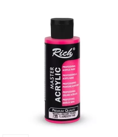 RİCH AKRİLİK FLORASAN BOYA 120 CC PEMBE