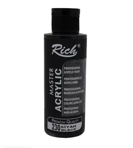 RİCH AKRİLİK BOYA 120 CC SİYAH