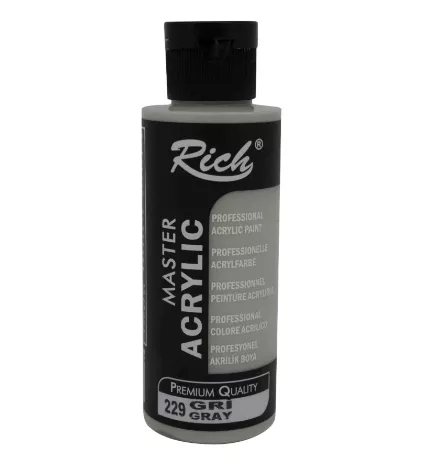 RİCH AKRİLİK BOYA 120 CC GRİ