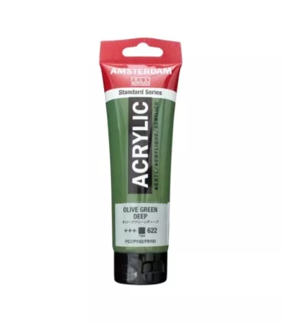 AMSTERDAM ACRYLİC TUBE 120 ML OLİVE GREEN DEEP 622