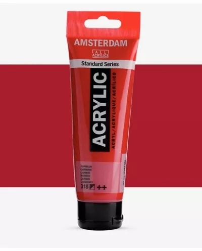 AMSTERDAM ACRYLİC TUBE 120 ML CARMİNE 318