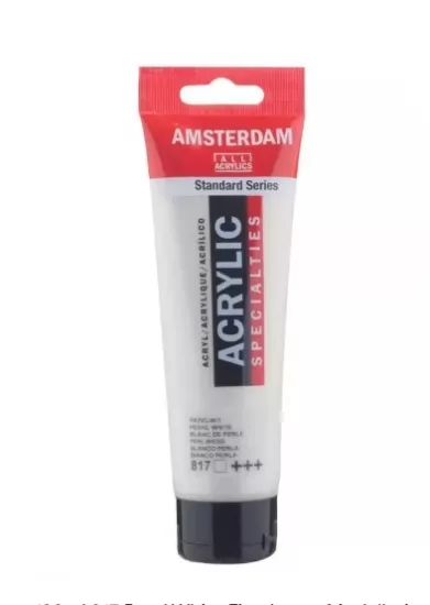 AMSTERDAM ACRYLİC TUBE 120 ML PEARL WHİTE 817