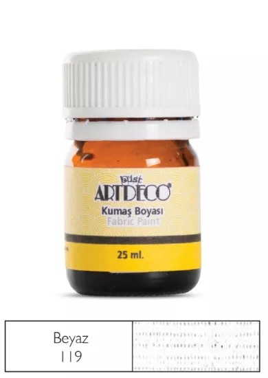 ARTDECO 010A-119 KUMAŞ BOYASI 25ML BEYAZ