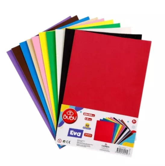 BU-BU  YAPIŞKANLI EVA 20X30 10 RENK