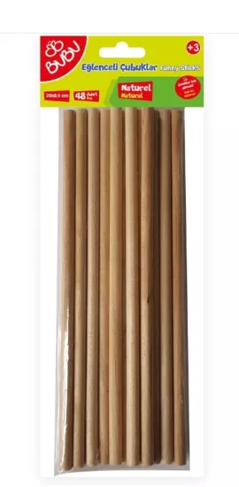 BU-BU EĞLENCELİ ÇUBUKLAR NATURAL 20x0,5CM