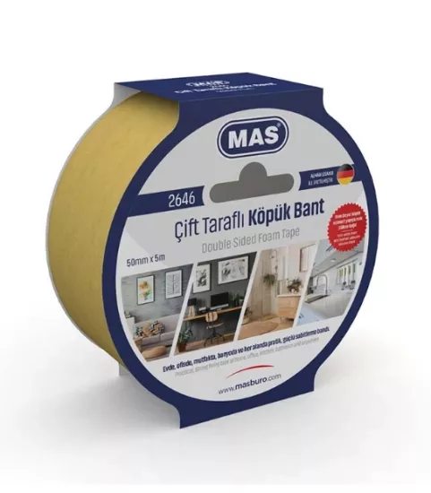 MAS ÇİFT TARAFLI KÖPÜK BANT 50MM X 5M