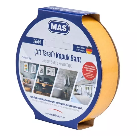 MAS ÇİFT TARAFLI KÖPÜK BANT 25MM X 5M