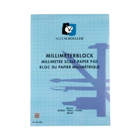 ALEX MİLİMETRİK BLOK A4 80GR.MAVİ 20YP.