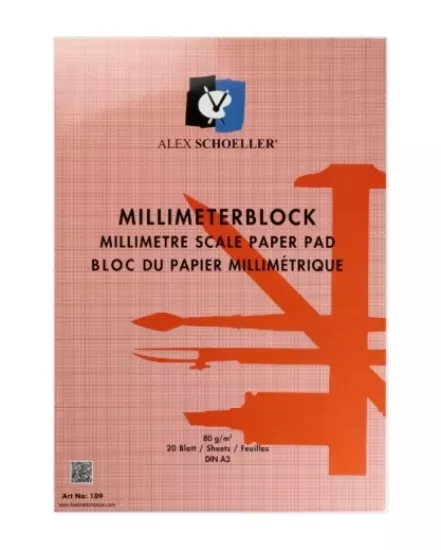 ALEX MİLİMETRİK BLOK A3 20YP KIRMIZI