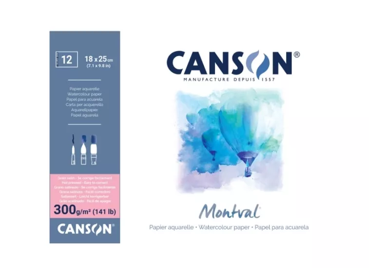 CANSON MONTVAL SULUBOYA BLOĞU 12S 24X32 300G