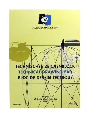 ALEX MİLİMETRİK BLOK TEKNİK A3 80GR.DİK 20YP.