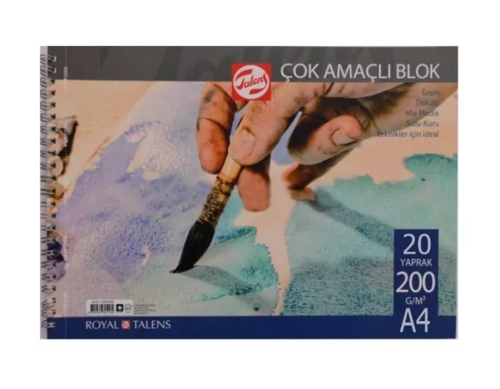 TALENS RESİM BLOK 200 GR A4 20 YP SPİRALLİ