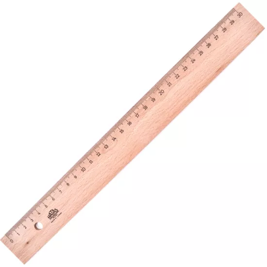 HATAS TAHTA CETVEL ( TAKVİYESİZ ) 30 cm.
