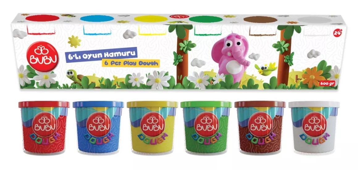 BU-BU BÜYÜK OYUN HAMURU 6’LI (6X100GR.)
