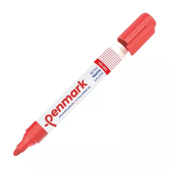 PENMARK DOLDURULABİLİR BEYAZ TAHTA KALEMİ KIRMIZI