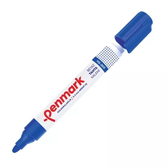 PENMARK DOLDURULABİLİR BEYAZ TAHTA KALEMİ MAVİ