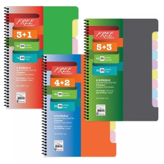 KESKİN 353331 A4 4+2 X25 150YP AYRAÇLI FREE SUB.DE