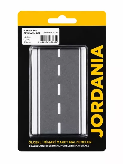 JORDANİA ASFALT YOL YAPIŞKANLI GRİ  1/100 25 CM